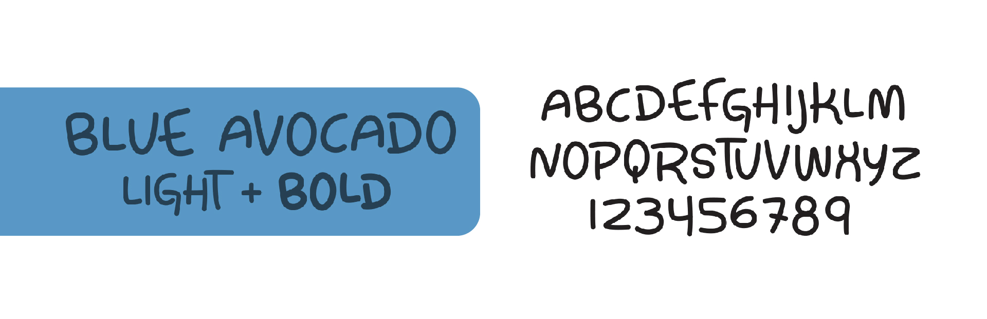 Custom designed typeface - Avocado Bold